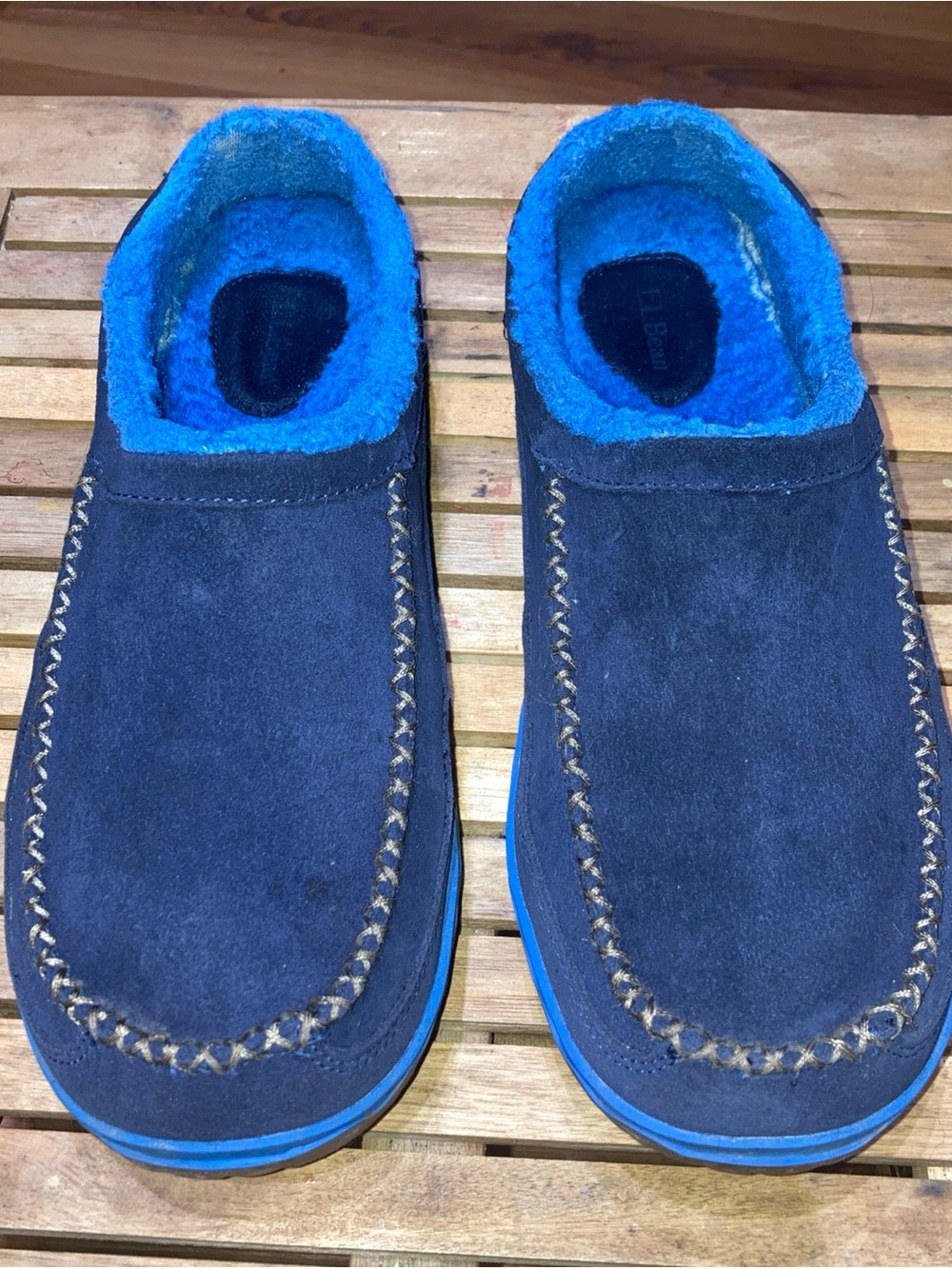 L.L. Bean Mountain Moccasin Scuff Slippers Sz 12 M indoor outdoor